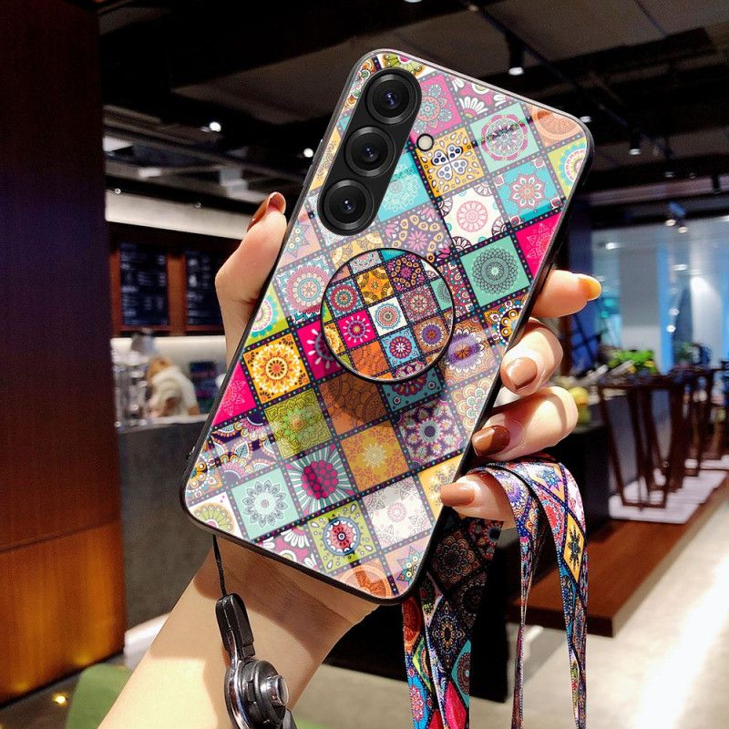 Etui Do Samsung Galaxy S26 Patchworkowa Podstawka I Pasek