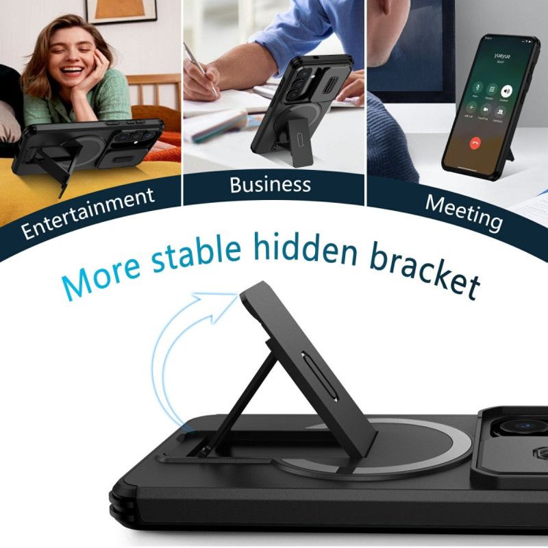 Etui Do Samsung Galaxy S26 Przesuwana Magnetyczna Podpórka I Osłona Aparatu