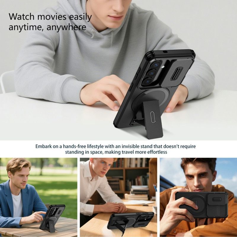 Etui Do Samsung Galaxy S26 Przesuwana Magnetyczna Podpórka I Osłona Aparatu