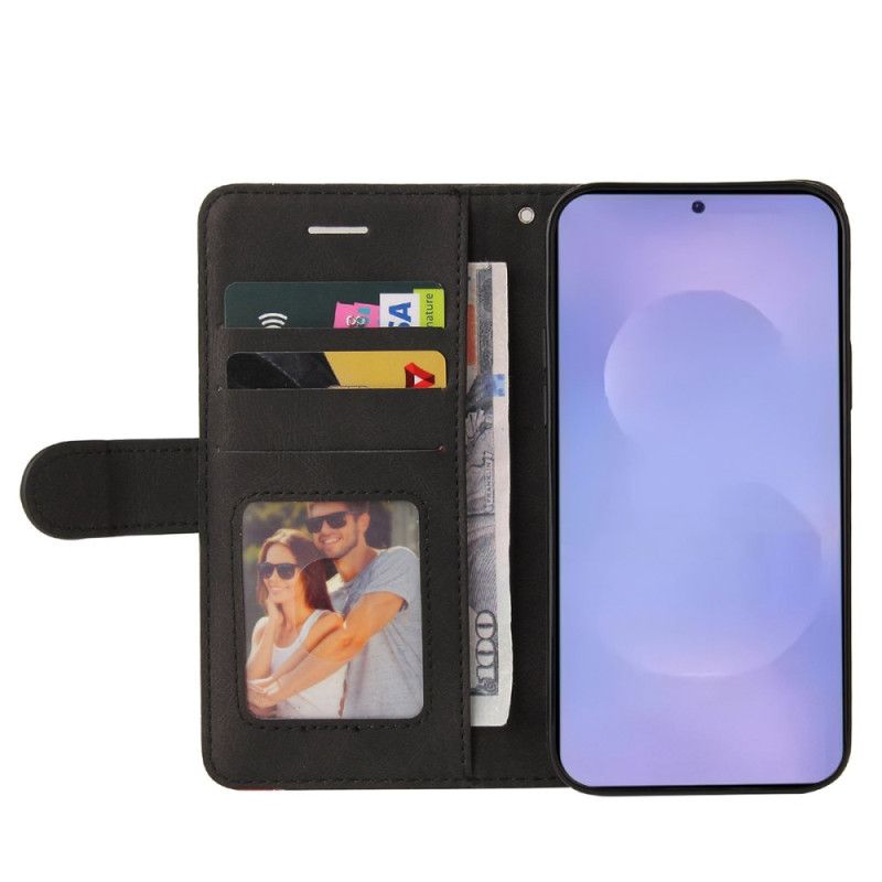 Etui Folio Do Samsung Galaxy S26 Dwukolorowy Falisty