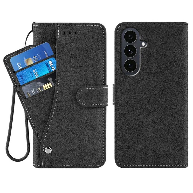 Etui Folio Do Samsung Galaxy S26 Portfel Retro Z Obrotowym Uchwytem Na Karty