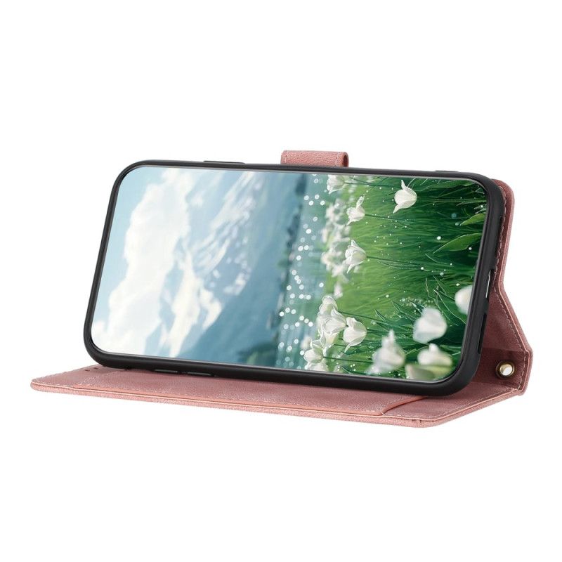 Etui Folio Do Samsung Galaxy S26 Portfel Z 5 Przegródkami Na Karty I Kwiatowym Wzorem