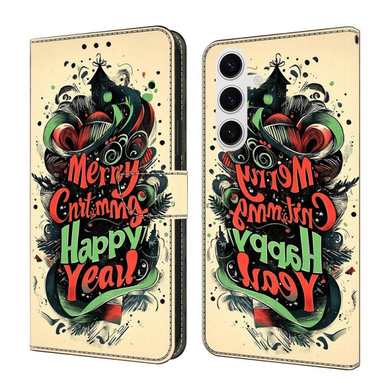 Etui Folio Do Samsung Galaxy S26 Świąteczne Graffiti