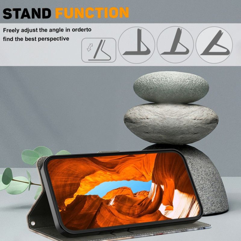 Etui Folio Do Samsung Galaxy S26 Złote Pierścionki