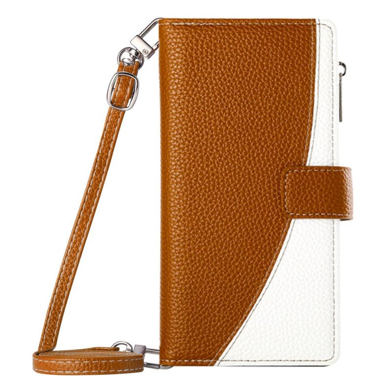 Etui Folio Samsung Galaxy S26 Dwukolorowy Portfel Z Paskami Etui Ochronne