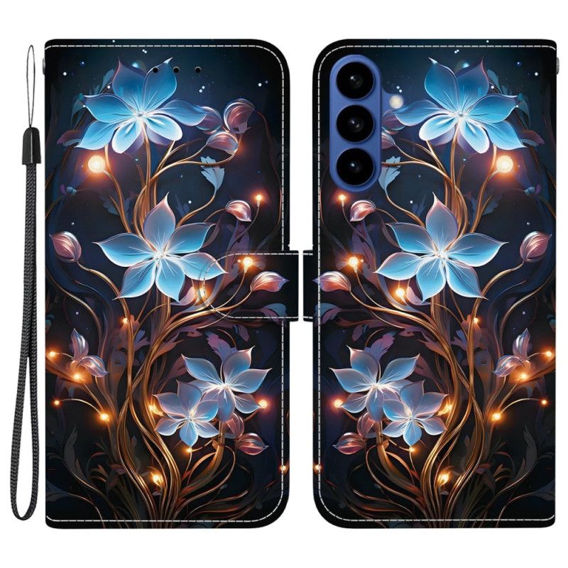 Etui Folio Samsung Galaxy S26 Małe Kwiatowe Lampiony Etui Ochronne
