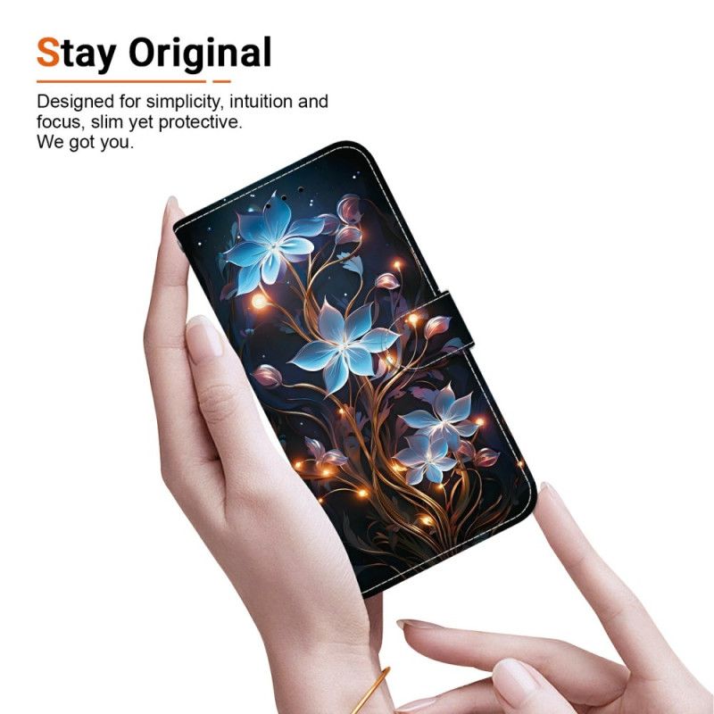 Etui Folio Samsung Galaxy S26 Małe Kwiatowe Lampiony Etui Ochronne