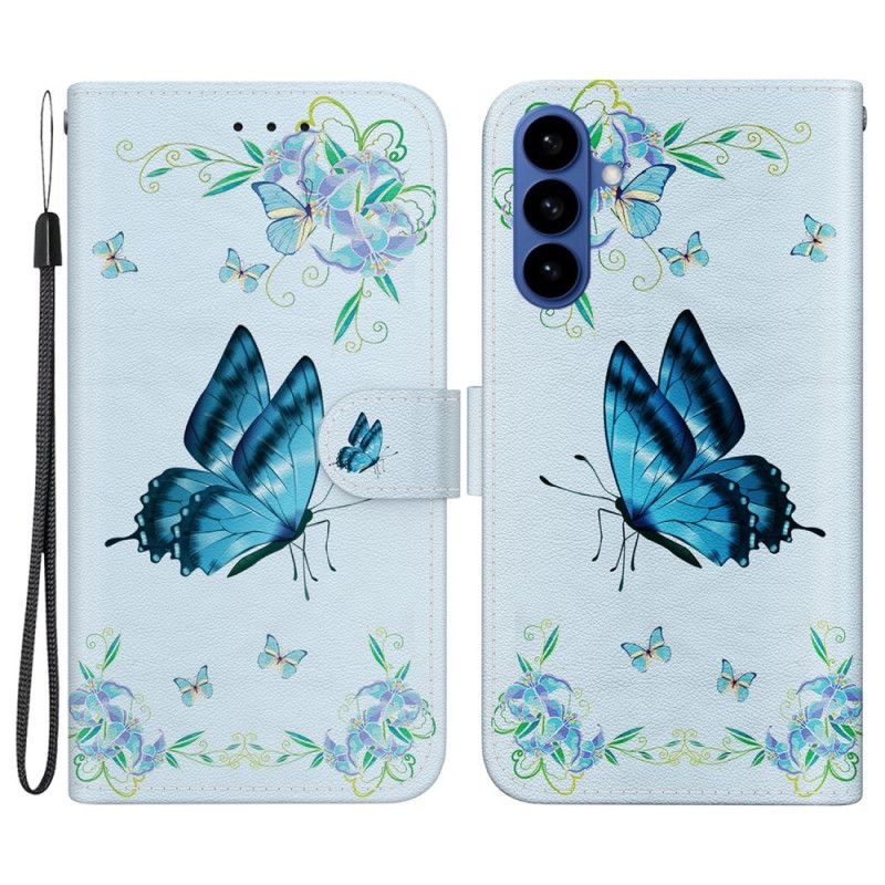Etui Folio Samsung Galaxy S26 Mały Niebieski Motyl