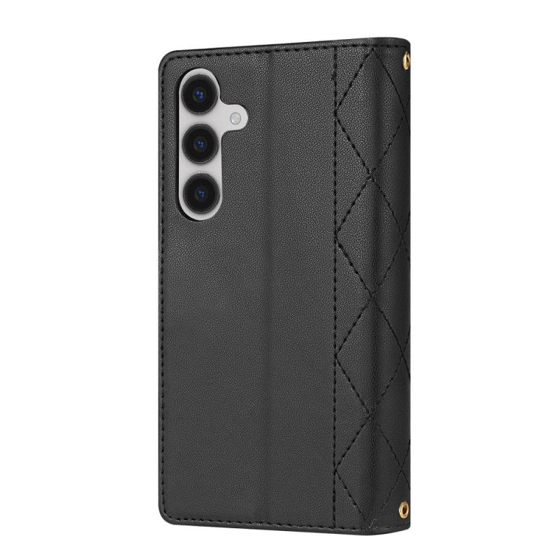 Etui Folio Samsung Galaxy S26 Pikowany Z Regulowanym Paskiem Na Ramię