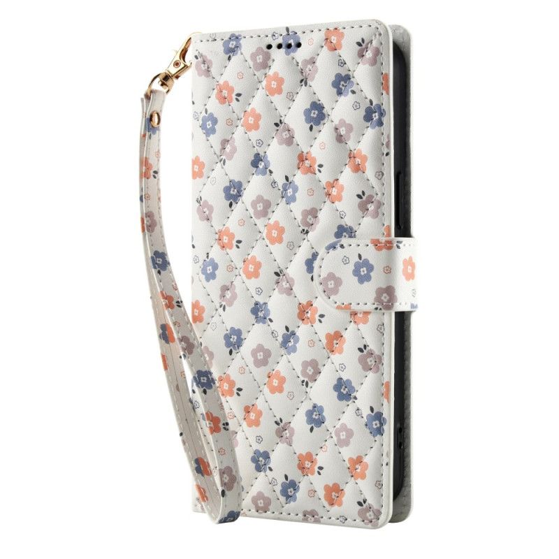 Etui Folio Samsung Galaxy S26 Portfel W Kwiaty Ze Smyczą