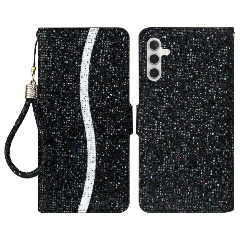Etui Folio Samsung Galaxy S26 Wzór W Kształcie Litery S Z Cekinami Etui Ochronne