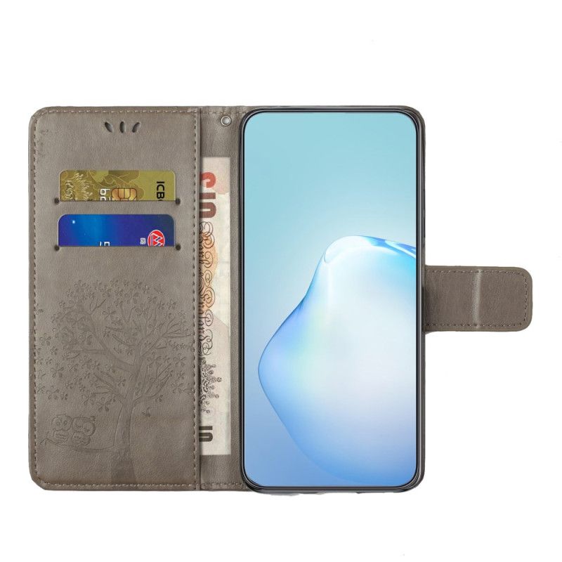 Etui Folio Samsung Galaxy S26 Wzór Z Sową I Drzewem Etui Ochronne