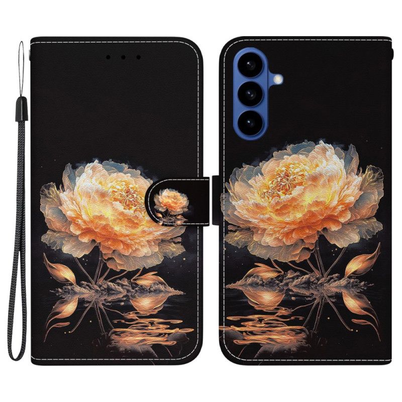 Etui Folio Samsung Galaxy S26 Złota Piwonia Etui Ochronne