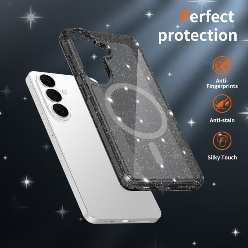 Etui Samsung Galaxy S26 Brokatowy Magnetyczny Portfel