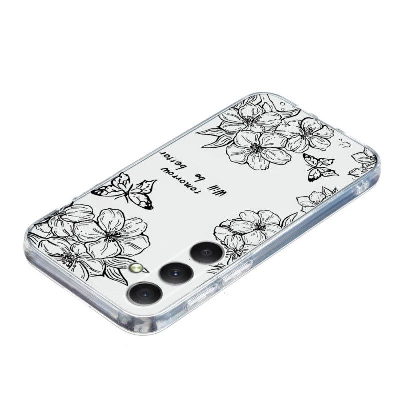 Etui Samsung Galaxy S26 CZarne Kwiaty