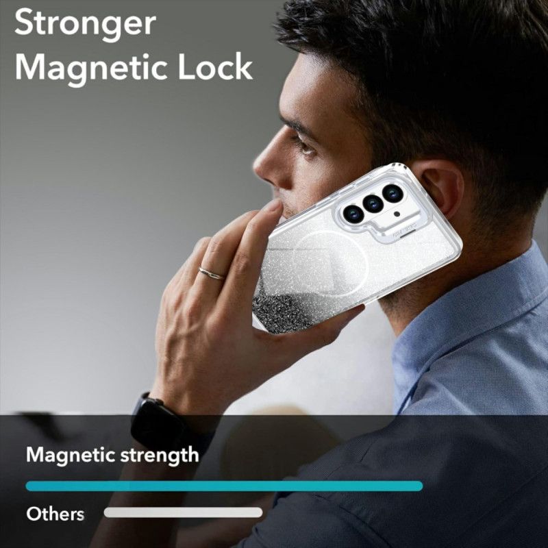 Etui Samsung Galaxy S26 Magnetyczne Z Gradientowym Brokatem Ze Składaną Podstawką
