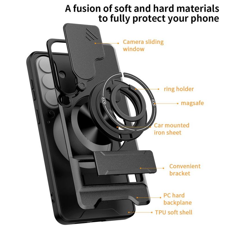 Futerały Samsung Galaxy S26 Etui Na Telefon Magnetyczny Składany Uchwyt Na Pierścionek I Osłona Na Aparat