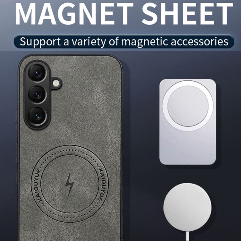 Futerały Samsung Galaxy S26 Etui Na Telefon Magnetyczny Z Efektem Skóry