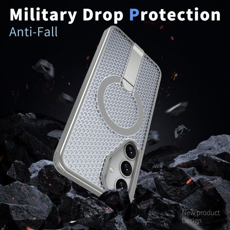 Futerały Samsung Galaxy S26 Etui Na Telefon Magnetyczny Z Magnetyczną Podstawką I Podstawką O Fakturze Siatki