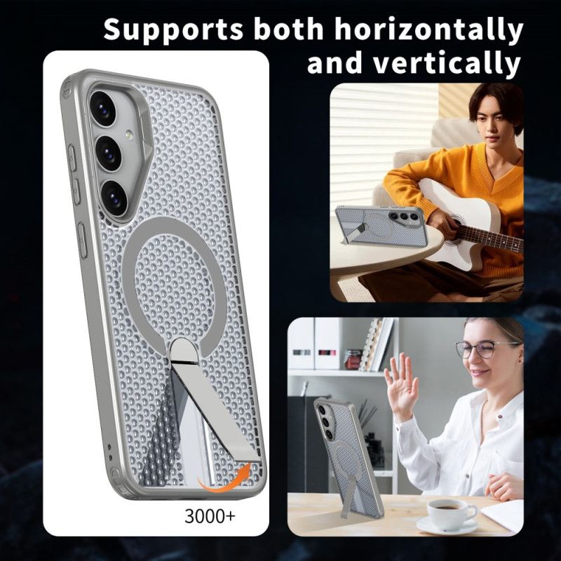 Futerały Samsung Galaxy S26 Etui Na Telefon Magnetyczny Z Magnetyczną Podstawką I Podstawką O Fakturze Siatki