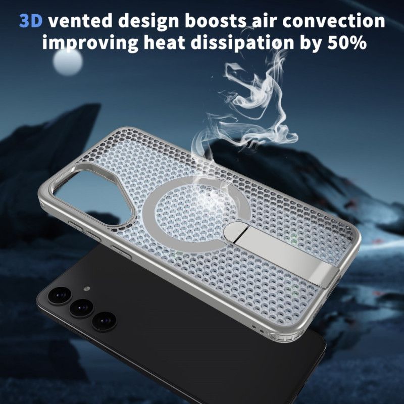 Futerały Samsung Galaxy S26 Etui Na Telefon Magnetyczny Z Magnetyczną Podstawką I Podstawką O Fakturze Siatki