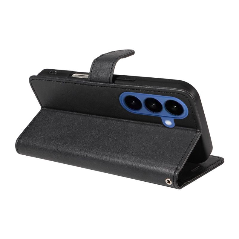 Skórzany Futerał Samsung Galaxy S26 Etui Na Telefon Gładka Sztuczna Skóra