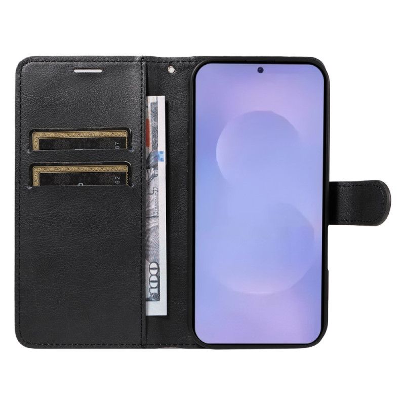 Skórzany Futerał Samsung Galaxy S26 Etui Na Telefon Gładka Sztuczna Skóra