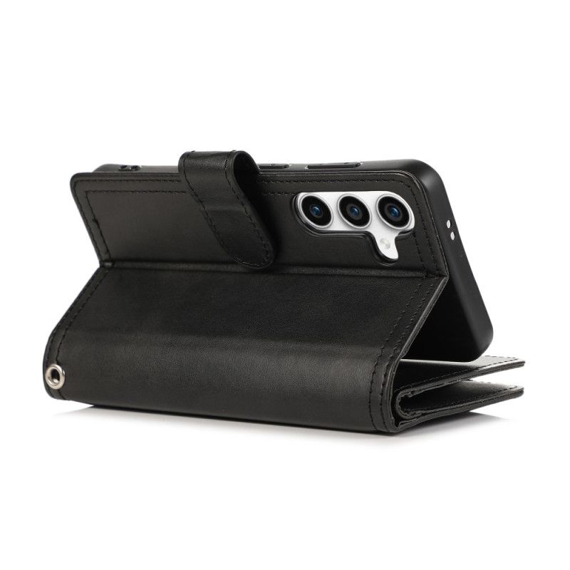 Skórzany Futerał Samsung Galaxy S26 Etui Na Telefon Magnetyczny Portfel I Smycz