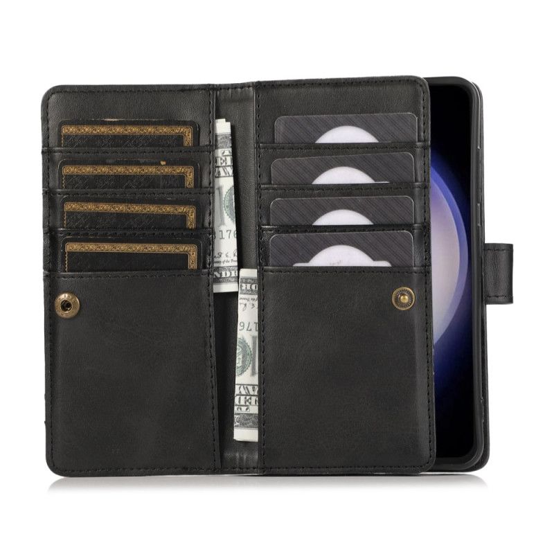 Skórzany Futerał Samsung Galaxy S26 Etui Na Telefon Magnetyczny Portfel I Smycz