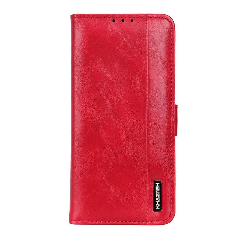 Etui Folio Xiaomi Mi 10 Lite Jasnoniebieski Czerwony Elegancja Skórzana Khazneh Etui Ochronne