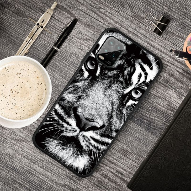Etui Xiaomi Mi 10 Lite Czarno-Biały Tygrys