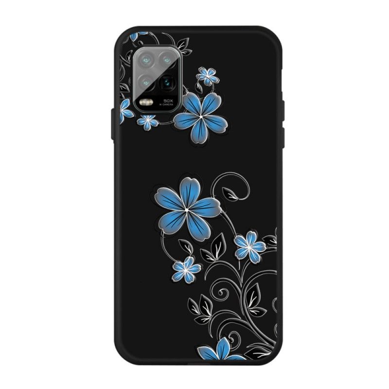 Etui Xiaomi Mi 10 Lite Niebieskie Kwiaty