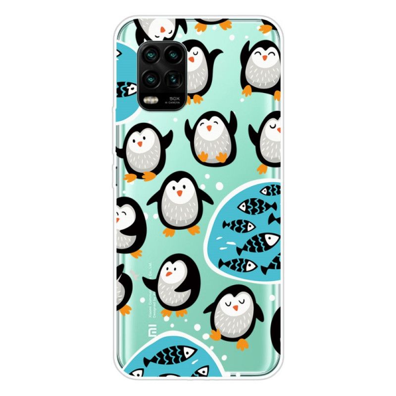 Etui Xiaomi Mi 10 Lite Pingwiny I Ryby Etui Ochronne