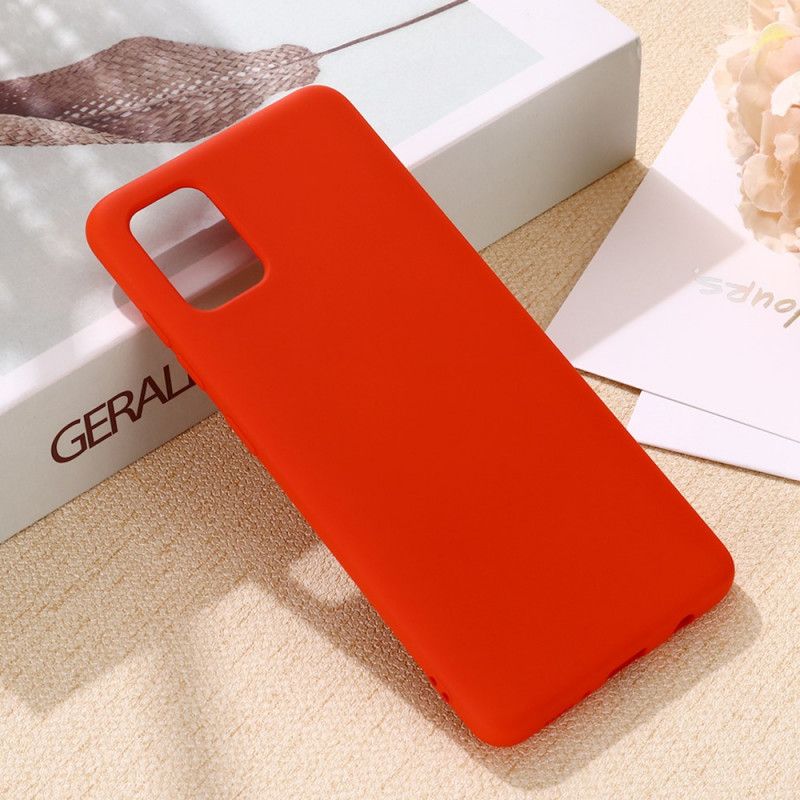 Futerały Xiaomi Mi 10 Lite Czerwony Czarny Płynny Silikon