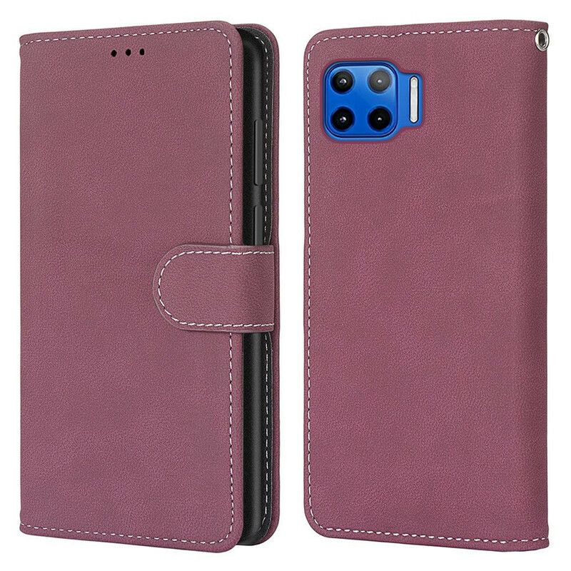 Etui Folio Moto G 5g Plus Skórzany Styl Vintage Couture