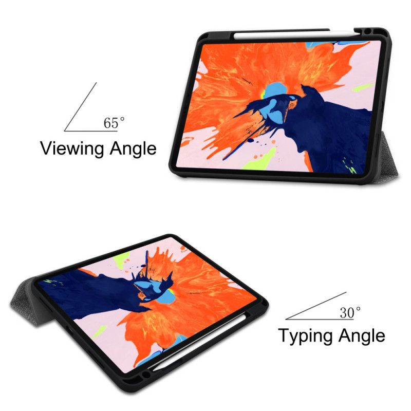 Eleganckie Dżinsy Z Teksturą iPad Pro 12.9" (2018) (2020) Szary Czarny