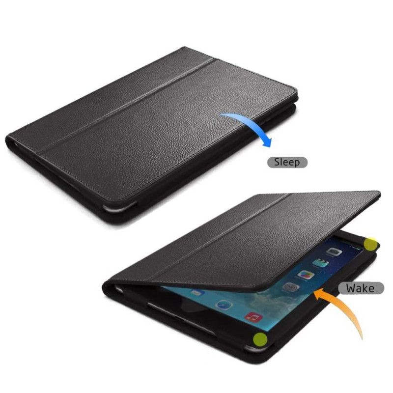 Etui Smart Case iPad Pro 12.9" (2018) (2020) Czerwony Czarny Lychee Surface