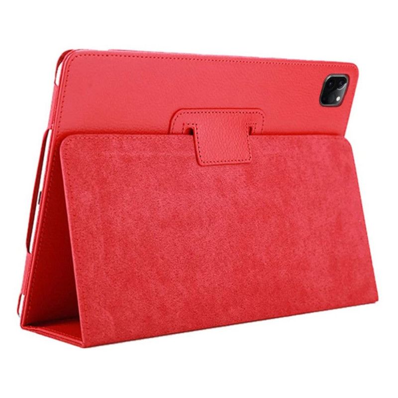 Etui Smart Case iPad Pro 12.9" (2018) (2020) Czerwony Czarny Lychee Surface