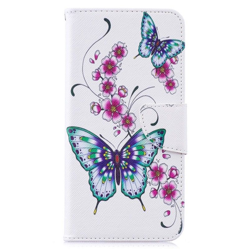Etui Folio Huawei Y7 2019 Cudowne Motyle Etui Ochronne