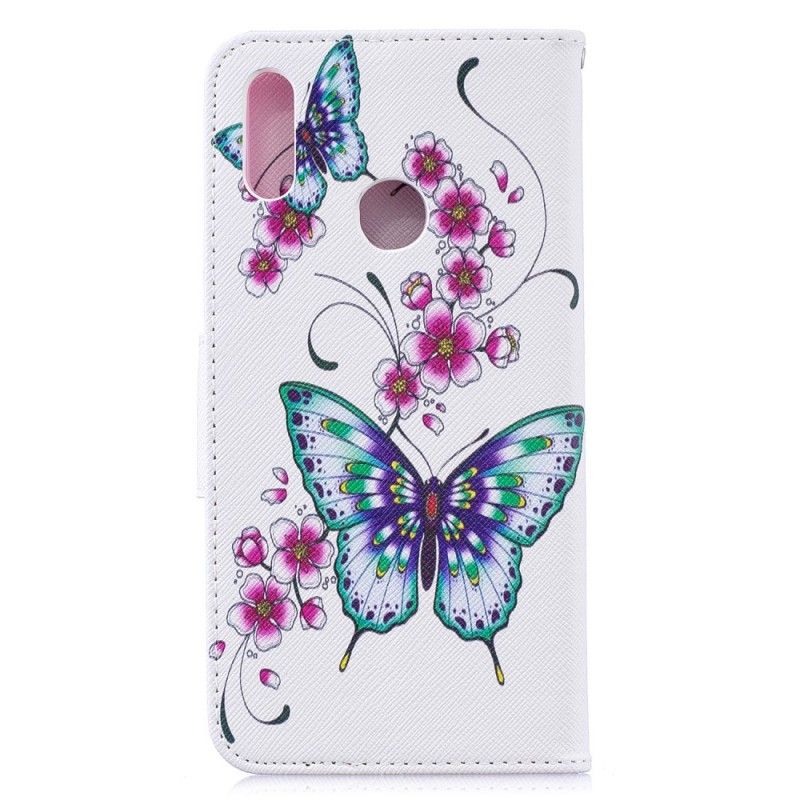 Etui Folio Huawei Y7 2019 Cudowne Motyle Etui Ochronne