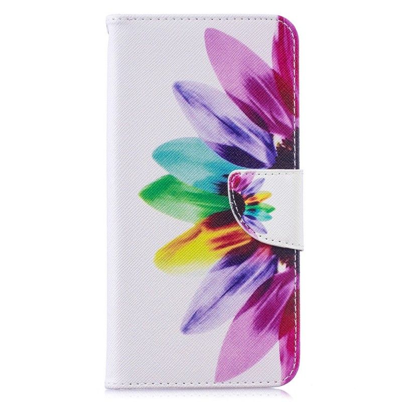 Etui Folio Huawei Y7 2019 Kwiat Akwareli Etui Ochronne