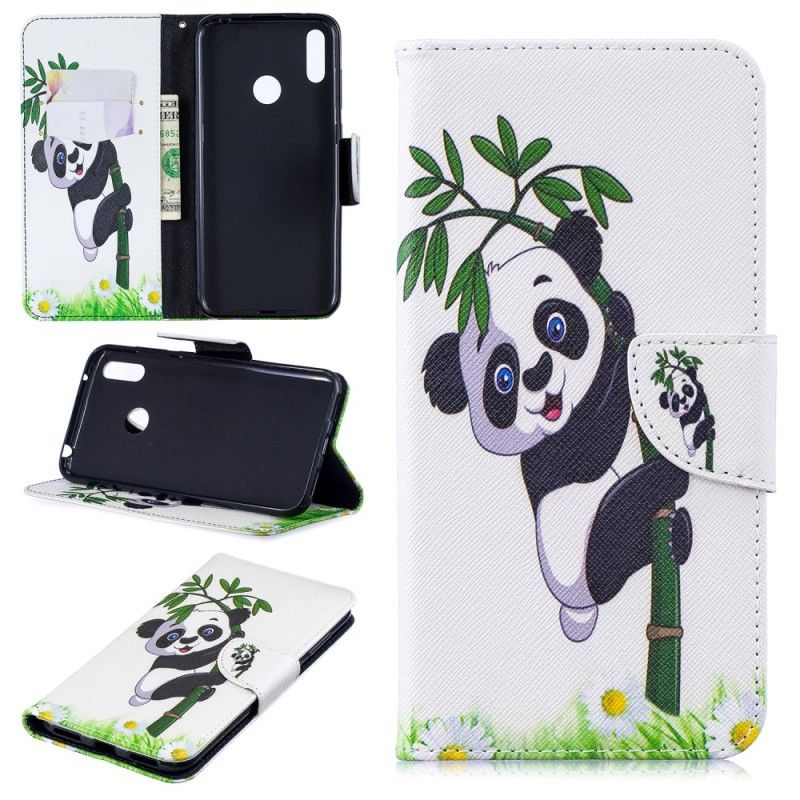 Etui Folio Huawei Y7 2019 Panda Na Bambusie