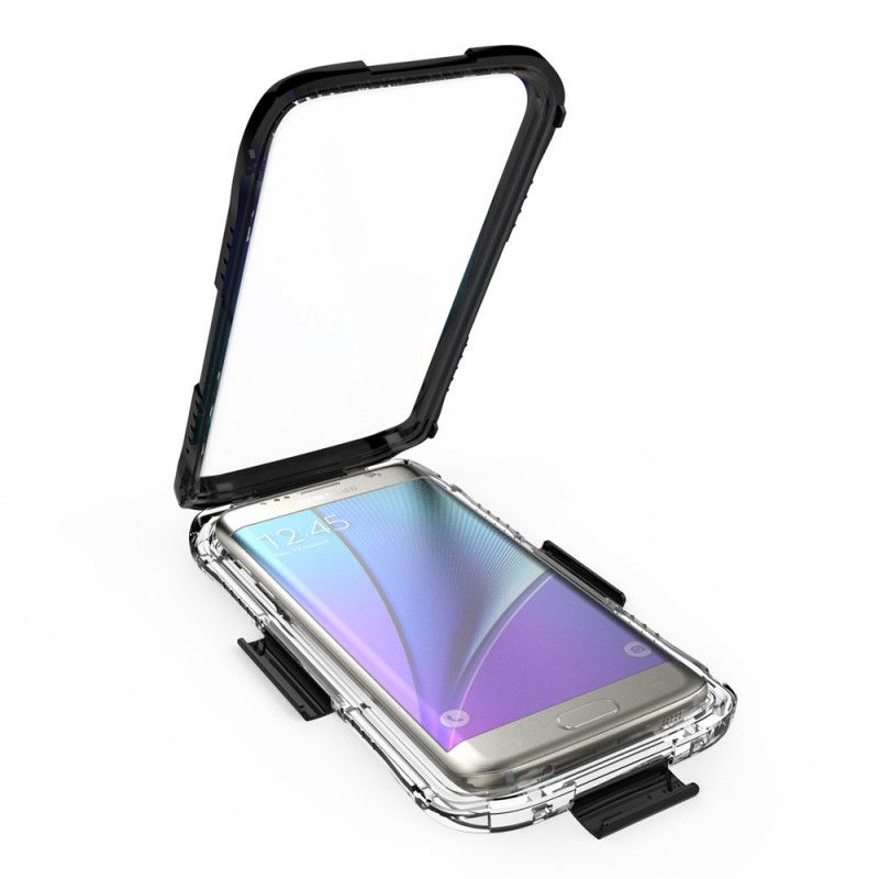 Etui Samsung Galaxy S7 Edge Biały Czarny Wodoodporny