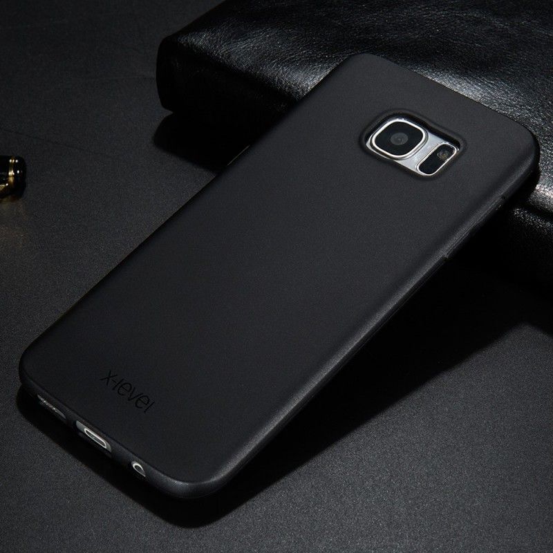Etui Samsung Galaxy S7 Edge Złoty Czarny Mate Premium Series Etui Ochronne