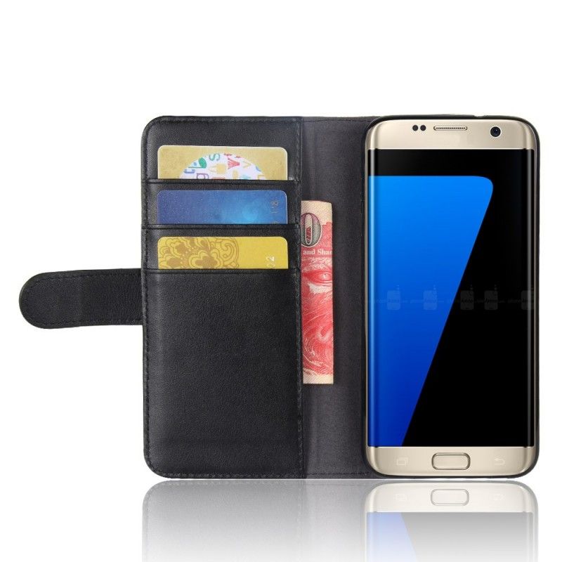 Obudowa Samsung Galaxy S7 Edge Brązowy Czarny Dwoina Skóry