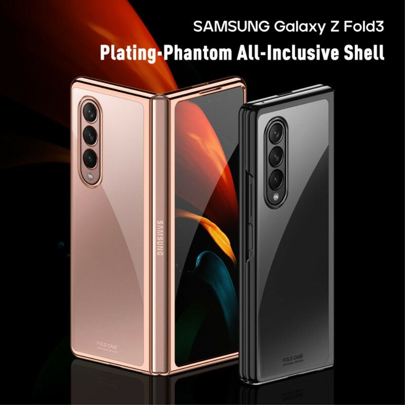 Etui Do Samsung Galaxy Z Fold 3 5g Przezroczyste Metalowe Krawędzie