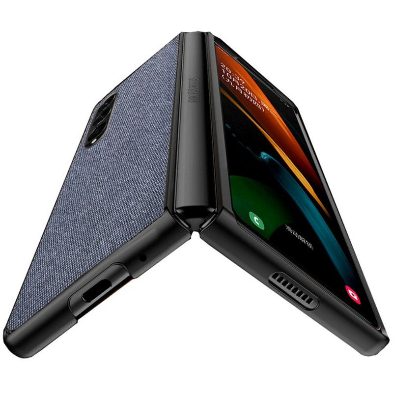 Etui Samsung Galaxy Z Fold 3 5g Efekt Teksturowanej Skóry Etui Ochronne