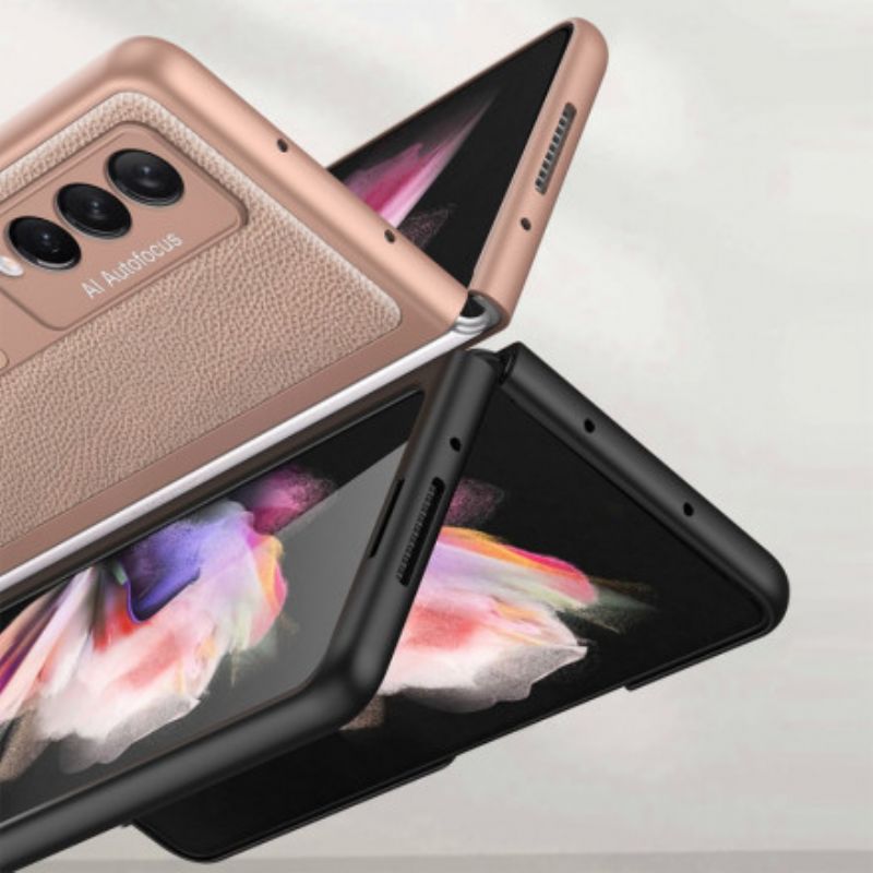 Etui Samsung Galaxy Z Fold 3 5g Litchi Skórzane Wsparcie Gkk