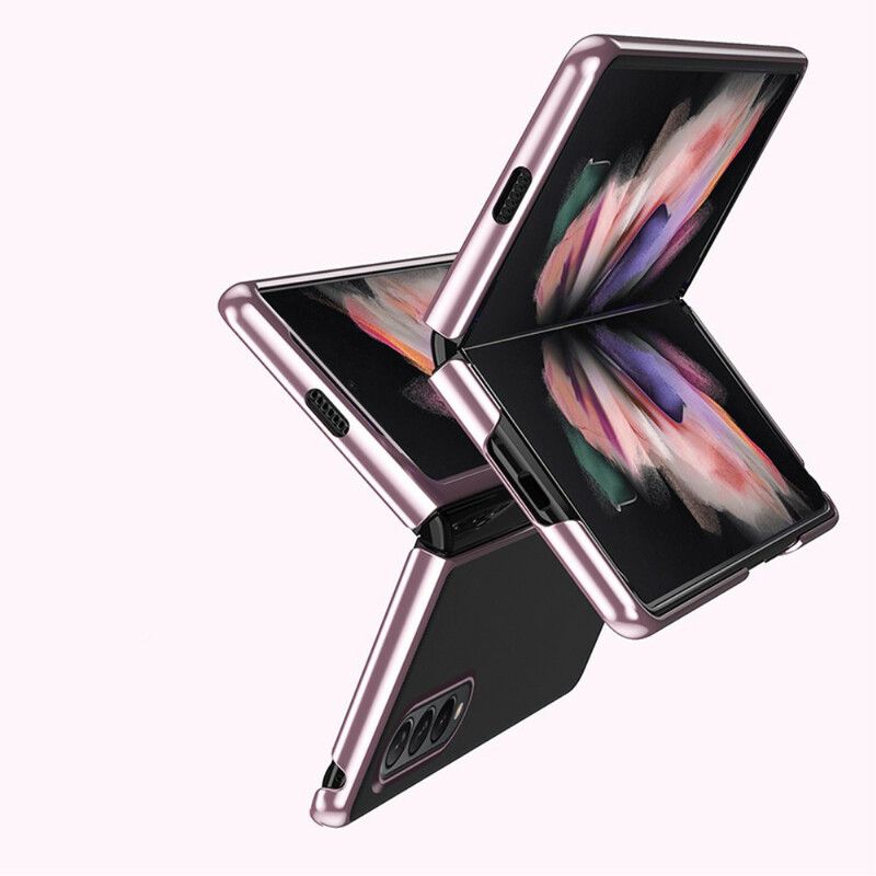 Futerały Samsung Galaxy Z Fold 3 5g Etui Na Telefon Krawędzie W Stylu Jasnego Metalu