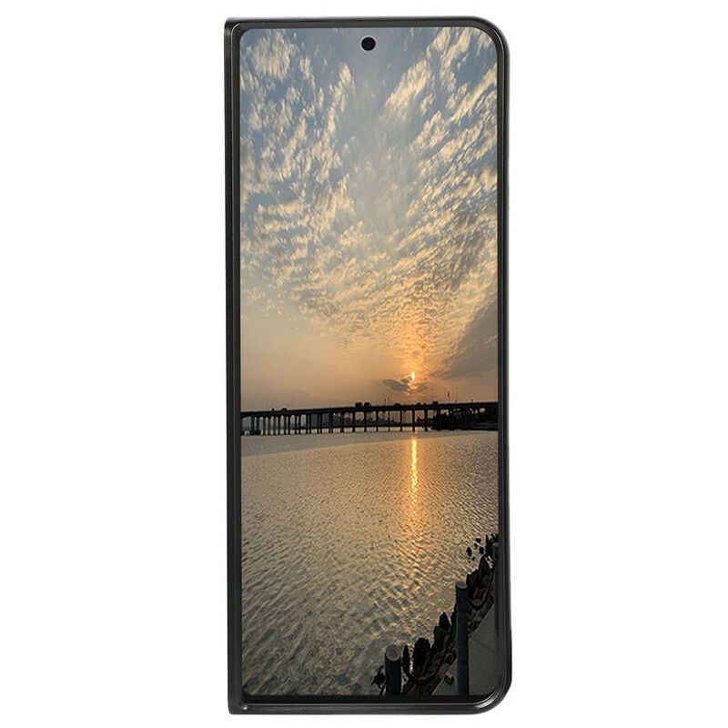 Futerały Samsung Galaxy Z Fold 3 5g Etui Na Telefon Projekt Z Prawdziwej Skóry